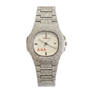 <h4>Bestwin Silver Iced Men's Watch<h4/>